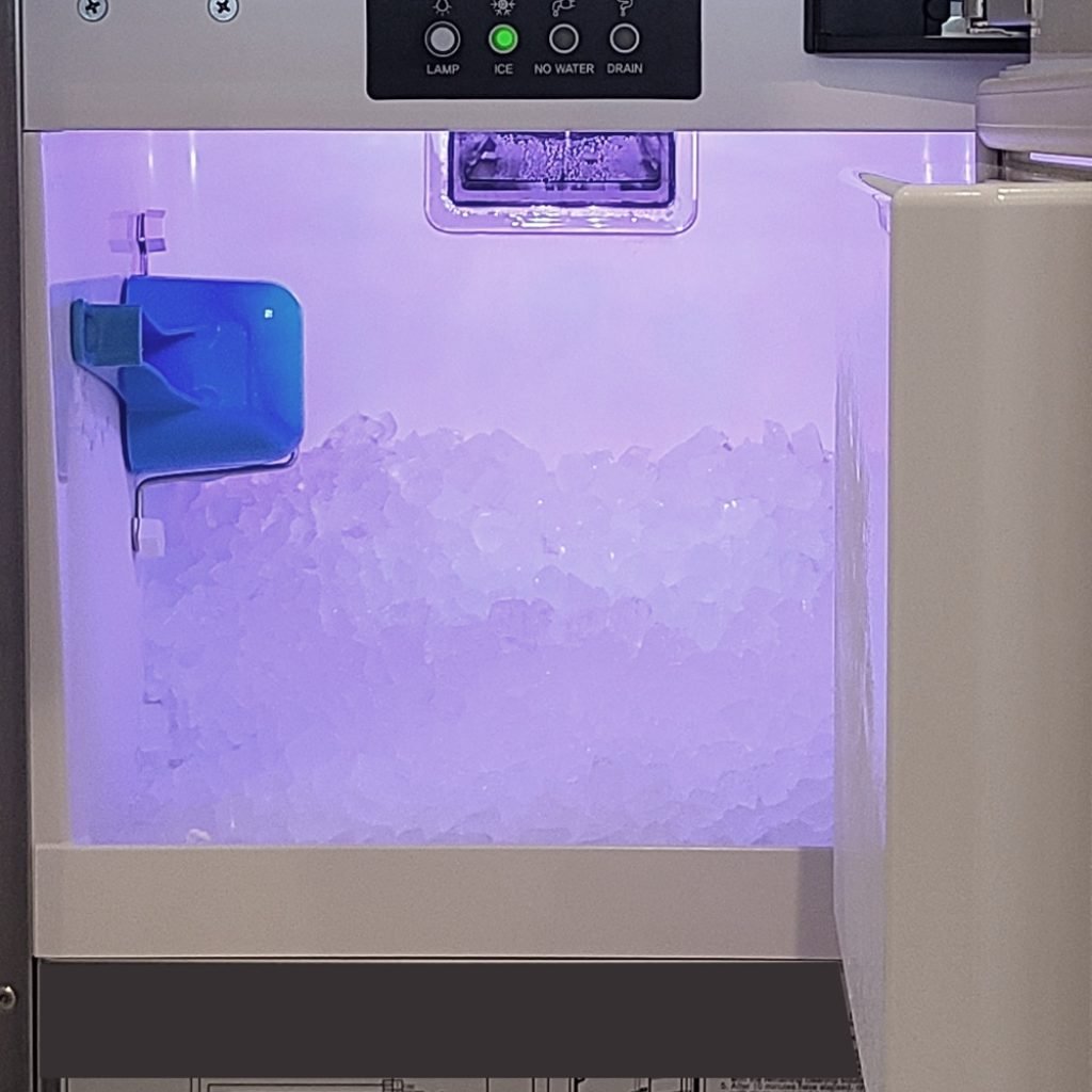 15 Undercounter Automatic Nugget Ice Machine with Stainless Cabinet