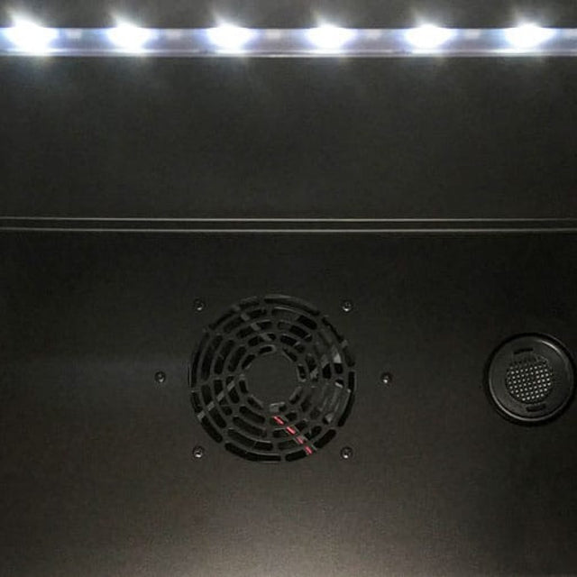 XO 24 Inch Designer Black Glass Indoor Dual Zone Wine Cooler Refrigeration