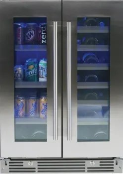 XO 24 Inch French Door Wine & Beverage Cooler - Open Box - Pick Up Only
