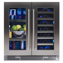 Load image into Gallery viewer, XO 30 Inch French Door Beverage Center/Single Zone Wine Cellar Indoor Refrigerator Combo
