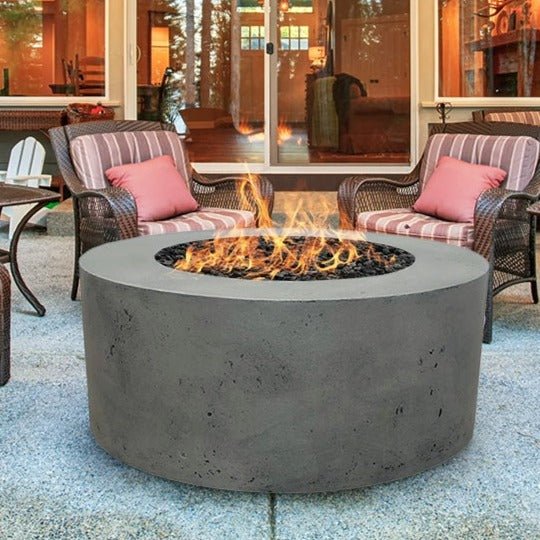 XO 36 Inch Round Gas Fire Pit Table - 65,000 BTUs