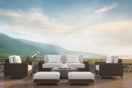 XO 36 Inch Square Gas Fire Pit Table - 65,000 BTUs