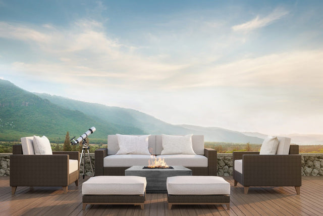 XO 36 Inch Square Gas Fire Pit Table - 65,000 BTUs