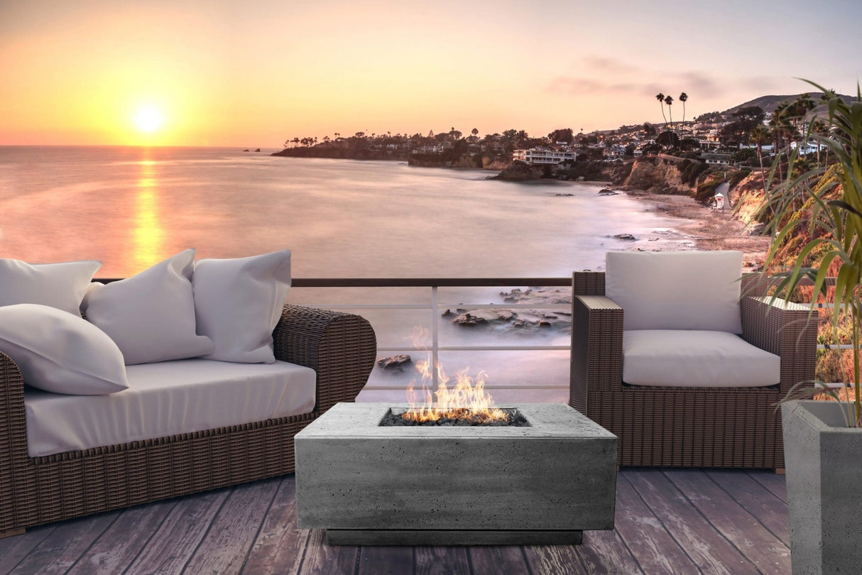 XO 36 Inch Square Gas Fire Pit Table - 65,000 BTUs