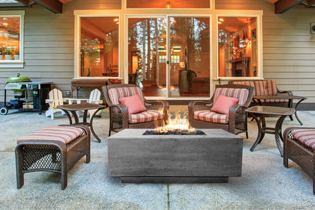 XO 36 Inch Square Gas Fire Pit Table - 65,000 BTUs