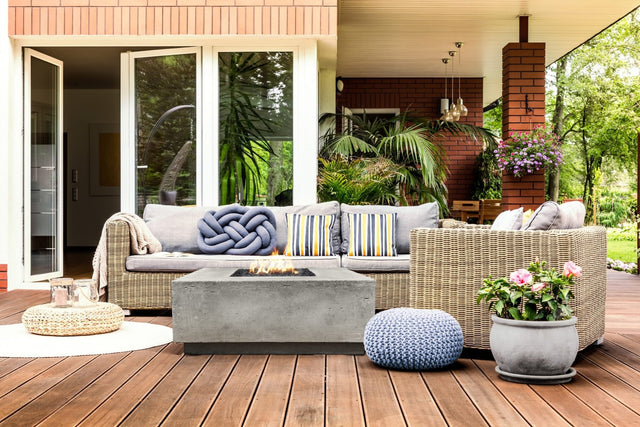 XO 36 Inch Square Gas Fire Pit Table - 65,000 BTUs