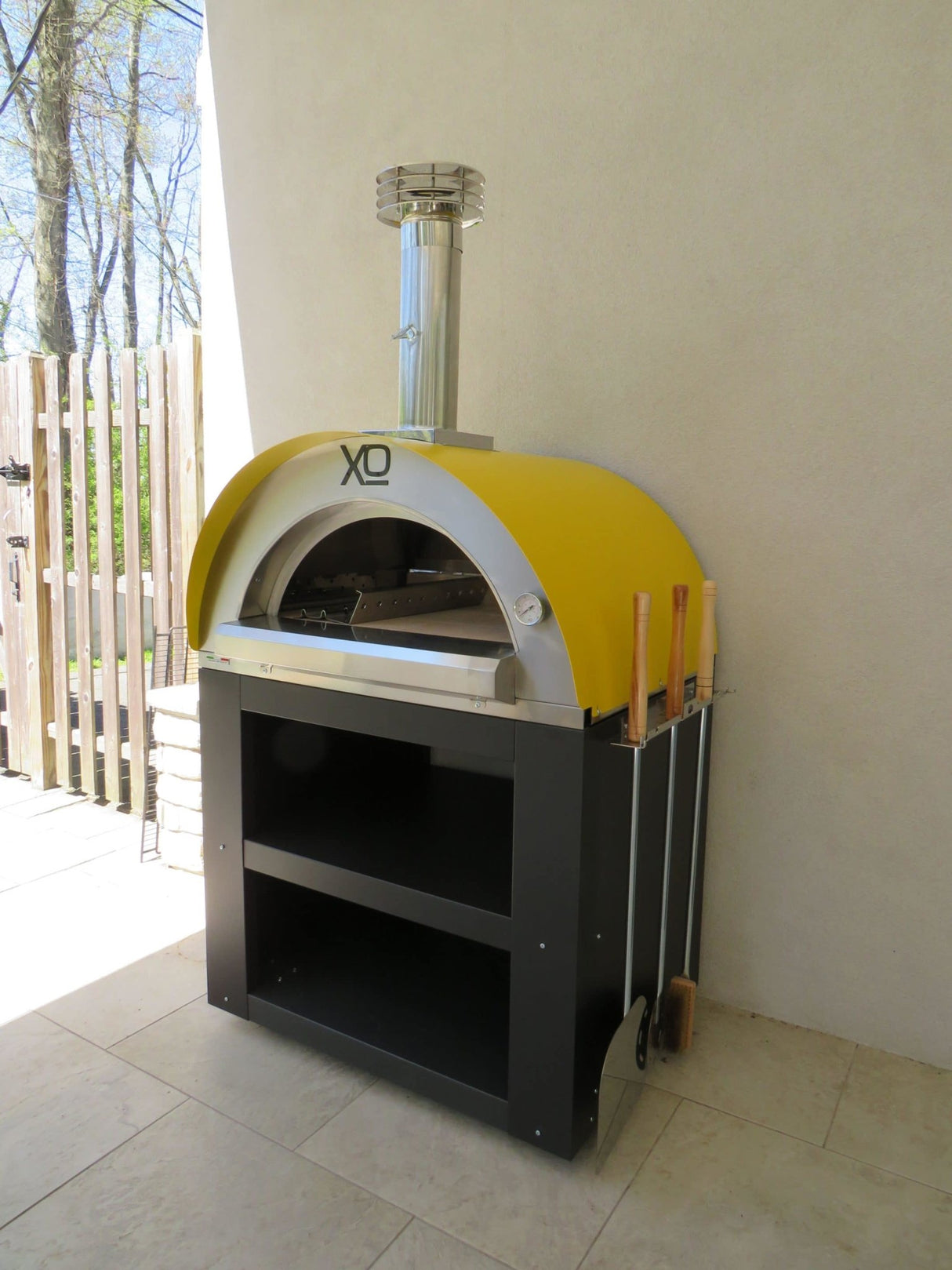 XO 40 Inch Wood-Fired Outdoor Pizza Oven Freestanding On Cart