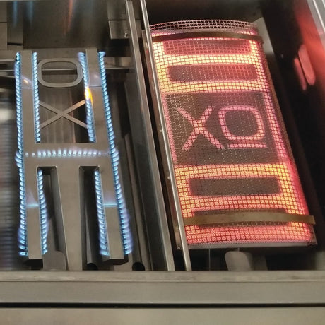 XO 42" Built-In Gas Grill Four Piece Package with Side Burner, Double Doors, and Refrigerator