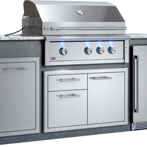 XO Pro-Grade Designer Pre-Assembled Island with 36 Inch XO Pro Grade Grill