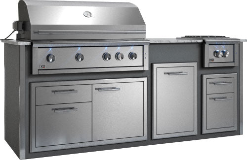 XO Pro-Grade Designer Pre-Assembled Island with 42 Inch XO Pro Grade Grill