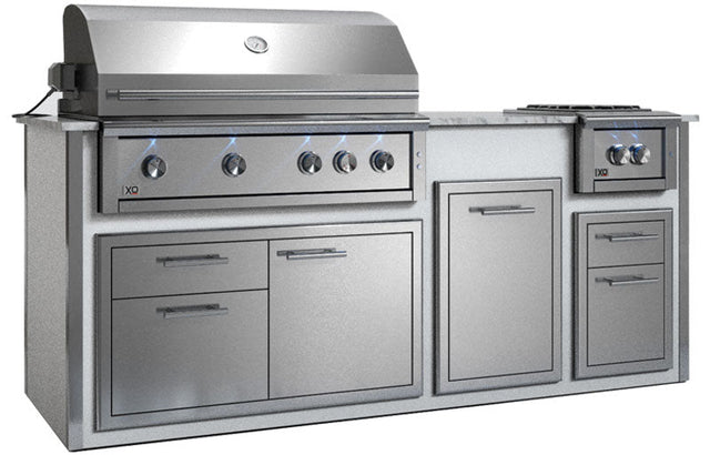 XO Pro-Grade Designer Pre-Assembled Island with 42 Inch XO Pro Grade Grill
