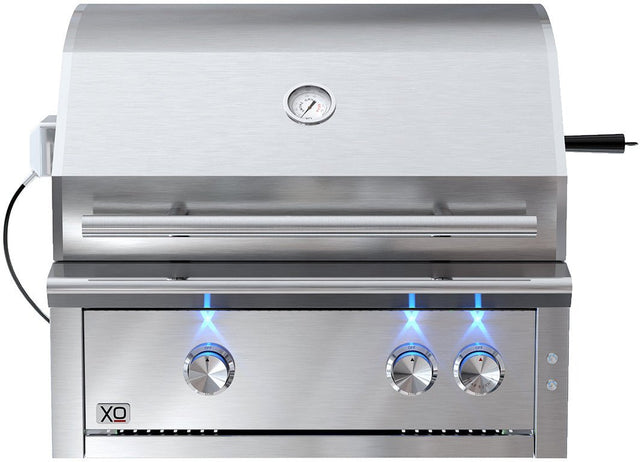 XO Pro Luxury 30 Inch Built-In Gas Grill with Infrared Burner & Rotisserie