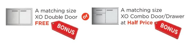 XO Pro Luxury 36 Inch Built-In Gas Grill with Infrared Burner & Rotisserie