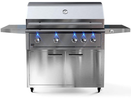 XO Pro Luxury 42 Inch Freestanding Gas Grill On Cart with Infrared Burner & Rotisserie